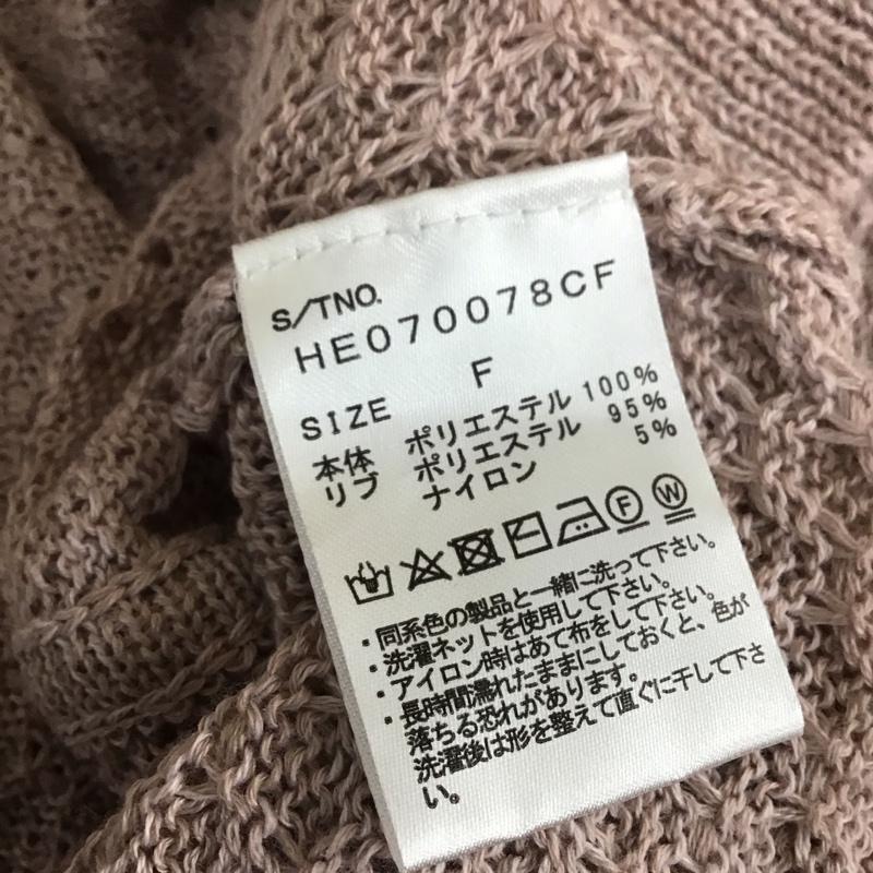 ヘザー Heather カーディガン 長袖 HE070078CF ボレロ FREE 無地 桃 / ピンク /  レディース USED 古着 中古 10112037