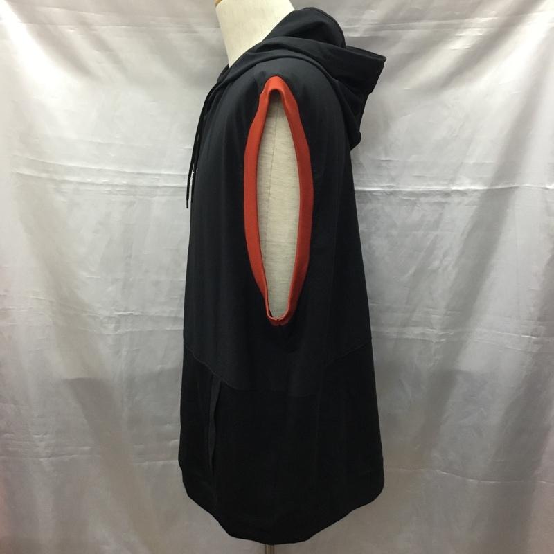 ナイキ NIKE パーカー 半袖 DM6663-010 ノースリーブパーカー DRY-FIT XXL ワンポイント 黒 / ブラック /  メンズ USED 古着 中古 10115688
