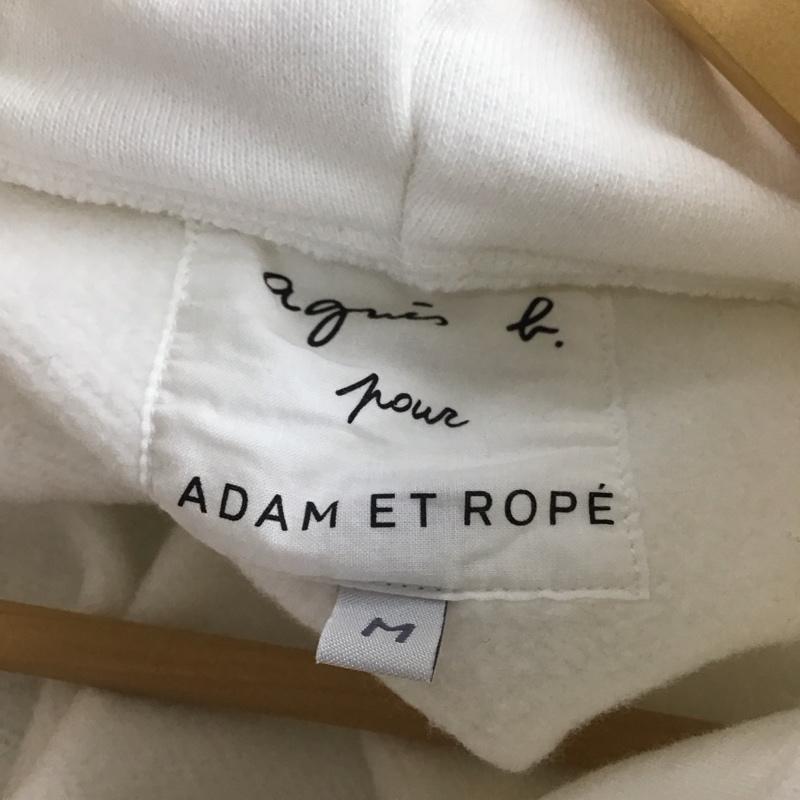 アニエス・ベー agnes b. パーカー 長袖 ex92scf0 agnes b. × ADAM ET ROPE M ロゴ、文字 X 無地 白 / ホワイト /  レディース USED 古着 中古 10147840