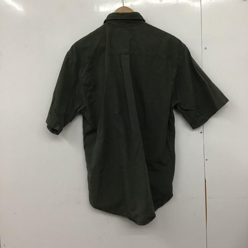 カーハート Carhartt シャツ、ブラウス 半袖 半袖シャツ 無地シャツ ポケットシャツ M ロゴ、文字 カーキ / カーキ /  メンズ USED 古着 中古 10146716