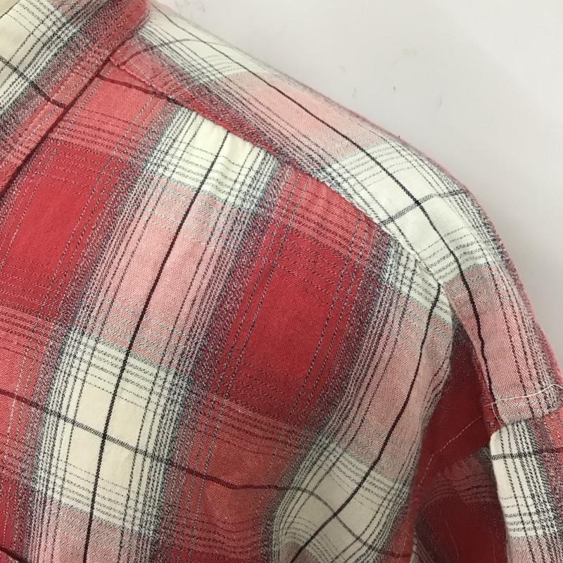 トミーヒルフィガー TOMMY HILFIGER シャツ、ブラウス 半袖 コットン ボタンダウン チェック L ワンポイント 白 / ホワイト / X 赤 / レッド / X 黒 / ブラック /  メンズ USED 古着 中古 10119637
