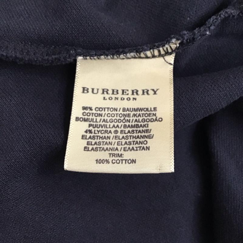 バーバリーロンドン Burberry London カットソー 長袖 長袖カットソー カラーシャツ 長袖ポロシャツ XL ロゴ、文字 黒 / ブラック /  レディース USED 古着 中古 10119548