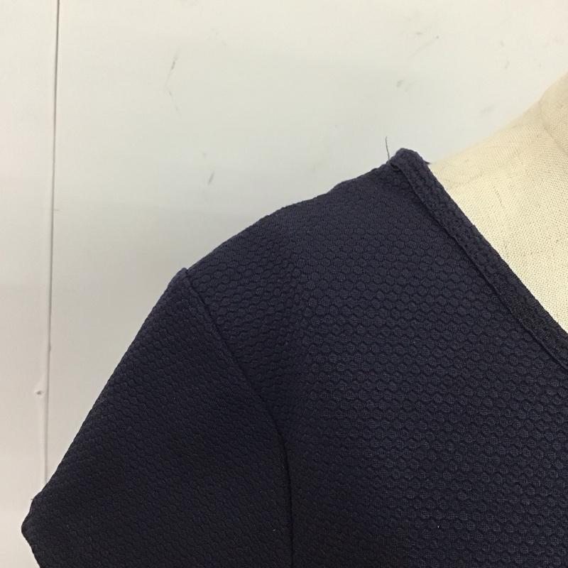 ザラコレクション ZARA COLLECTION ワンピース ロングスカート 半袖ロングワンピース フレアスカート 切り替えワンピース M 無地 紺 / ネイビー /  レディース USED 古着 中古 10122714