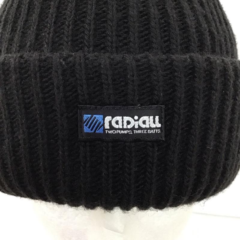 ラディアル RADIALL 帽子 ニット帽 RAD-23AW-HAT009 ワッチキャップ ロゴ、文字 黒 / ブラック /  メンズ USED 古着 中古 10122587