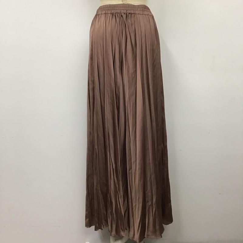 ザラ ZARA スカート ロングスカート ロングスカート フレアスカート カジュアルスカート S 無地 茶 / ブラウン /  レディース USED 古着 中古 10116420