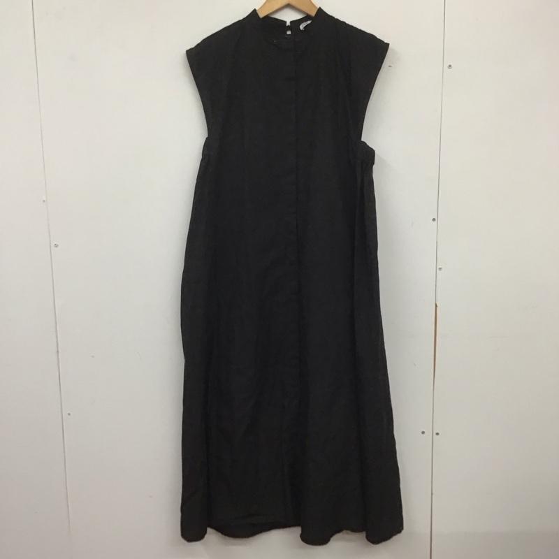 ザラ ZARA ワンピース ロングスカート 3666 154 800 ノースリーブ シャツワンピース XL 無地 黒 / ブラック /  レディース USED 古着 中古 10138641