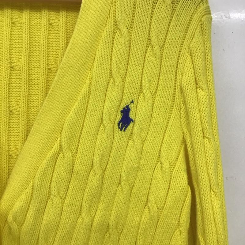 ポロラルフローレン POLO RALPH LAUREN カーディガン 長袖 M 無地 黄 / イエロー /  レディース USED 古着 中古 10149036