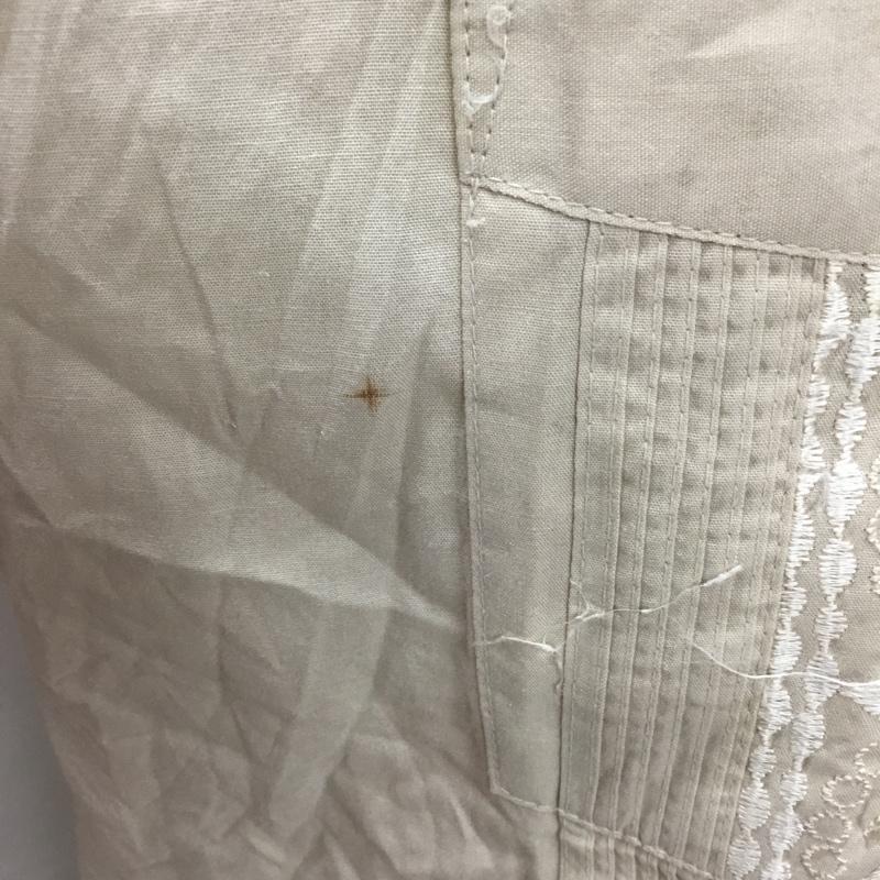 古着 USED シャツ、ブラウス 半袖 L 無地 ベージュ / ベージュ /  メンズ USED 古着 中古 10106296