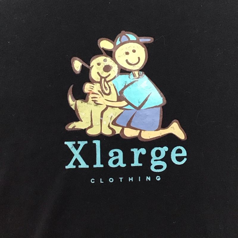 エクストララージ XLARGE カットソー 長袖 長袖カットソー クルーネックカットソー ロングスリーブカットソー プリントTシャツ S プリント 黒 / ブラック /  メンズ USED 古着 中古 10124792