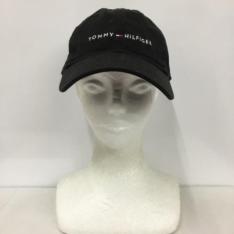 トミーヒルフィガー TOMMY HILFIGER 帽子 キャップ コットン ロゴ、文字 黒 / ブラック /  メンズ USED 古着 中古 10130215
