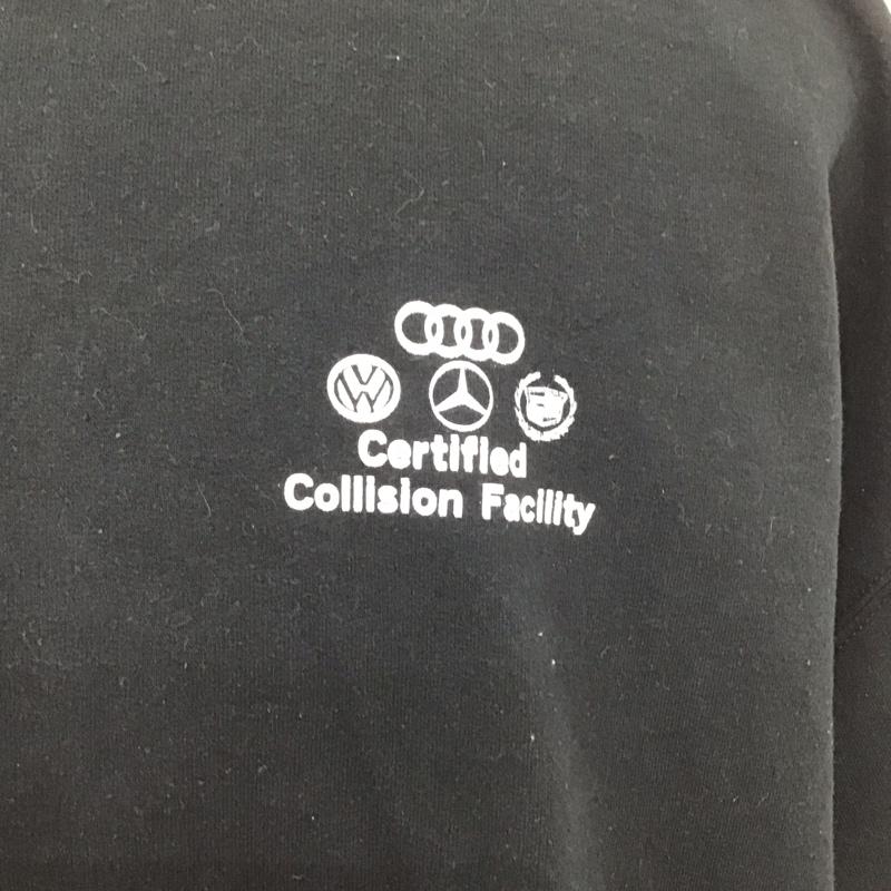 古着 USED トレーナー 長袖 長袖トレーナー スウェット クルーネック リブスウェットカットソー XL ロゴ、文字 黒 / ブラック /  メンズ USED 古着 中古 10124709