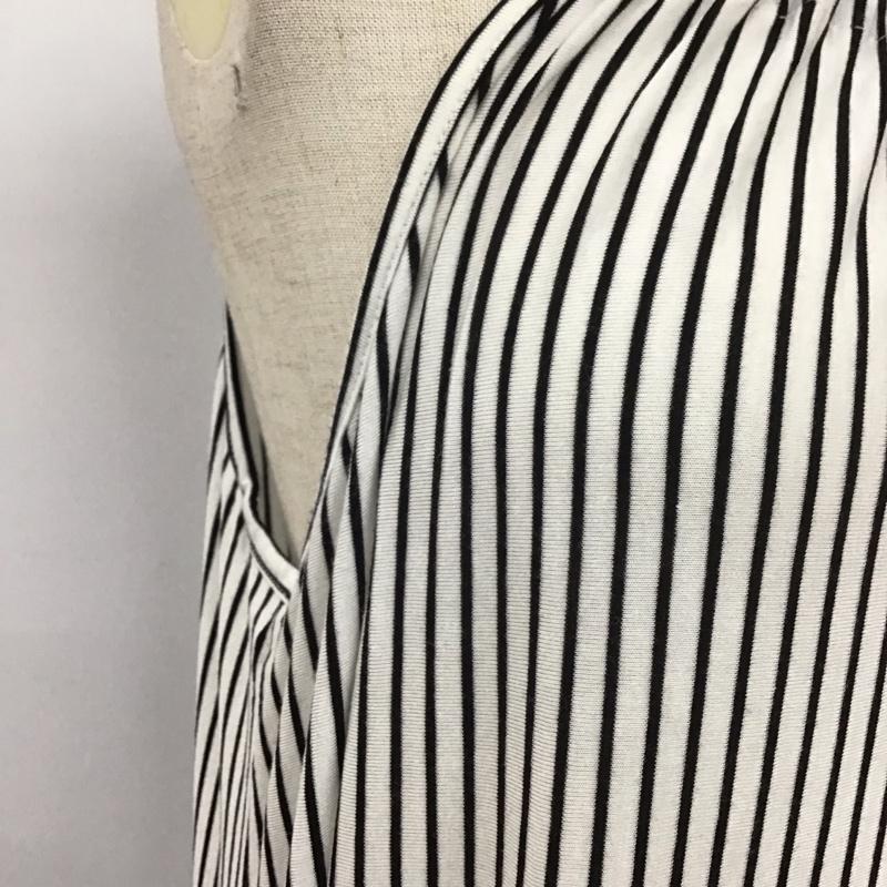 ザラコレクション ZARA COLLECTION ワンピース ロングスカート ノースリーブロングワンピース フレアスカートワンピース ストライプスカート M ストライプ 白 / ホワイト / X 黒 / ブラック /  レディース USED 古着 中古 10113708