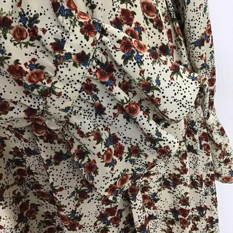 アルシーヴ archives ワンピース ひざ丈スカート スタンドネック 長袖 M 花柄 マルチカラー / マルチカラー /  レディース USED 古着 中古 10112363