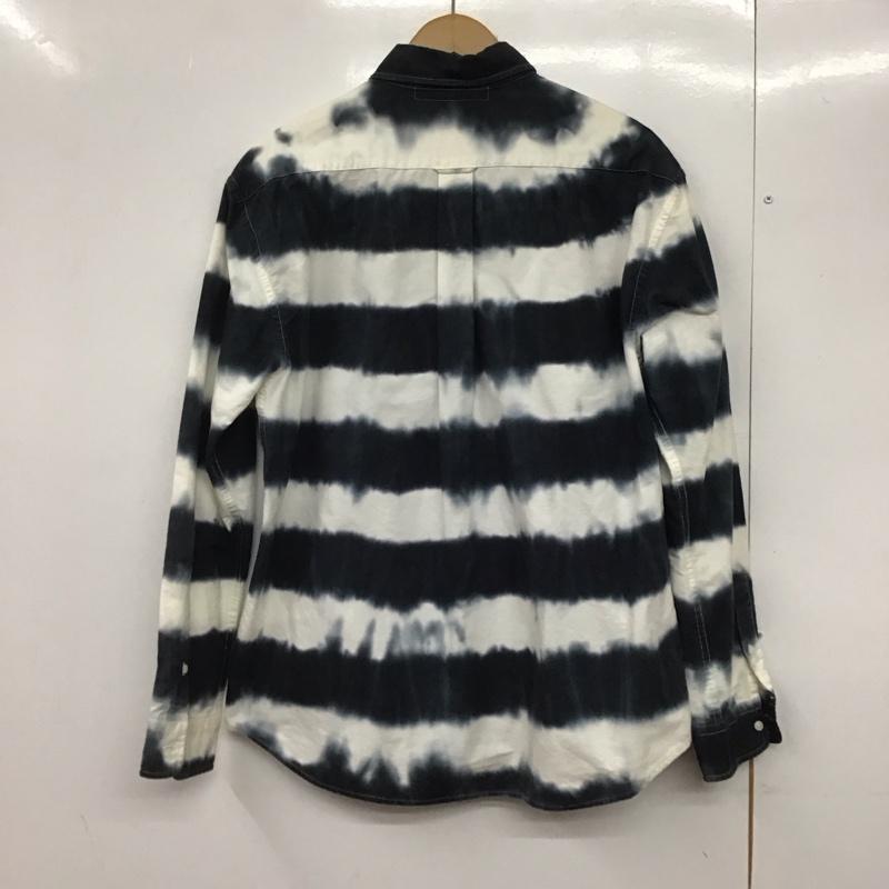 パウン PAWN シャツ、ブラウス 長袖 長袖シャツ ボタンダウンシャツ カラーシャツ XL ボーダー柄 白 / ホワイト /  メンズ USED 古着 中古 10145263