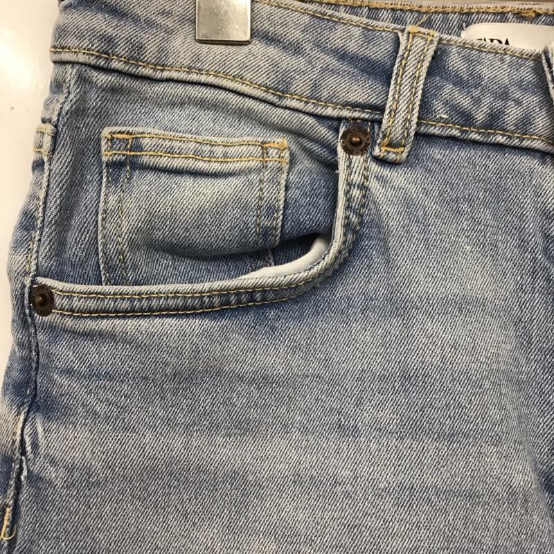 ザラ ZARA パンツ デニム、ジーンズ 38インチ 無地 水色 / ライトブルー /  レディース USED 古着 中古 10114149