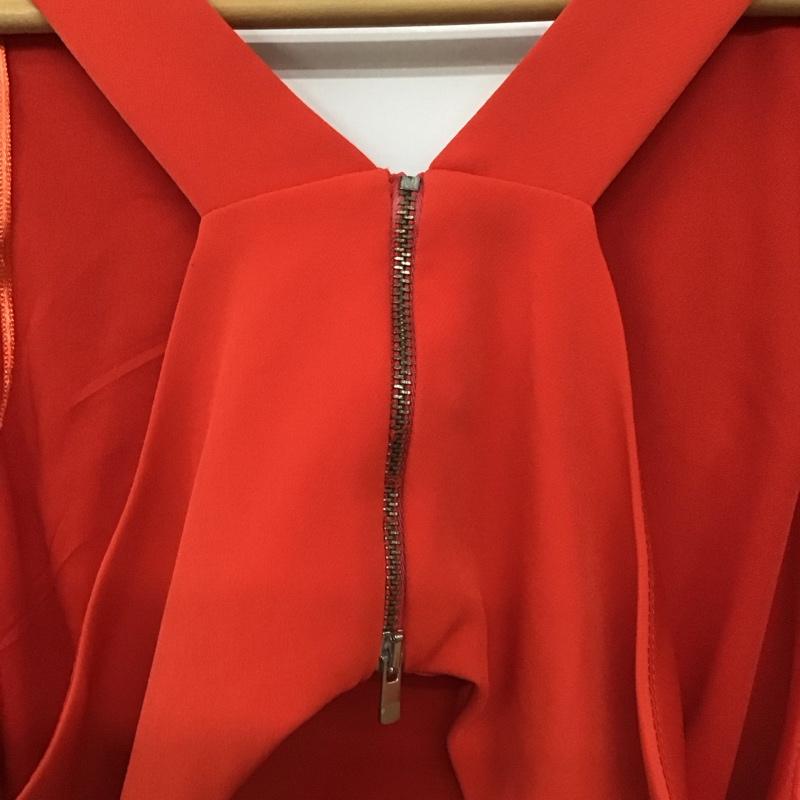ザラ ZARA TRAFALUC ワンピース ミニスカート ノースリーブワンピース ミニワンピース タイトワンピース M 無地 赤 / レッド /  レディース USED 古着 中古 10128902