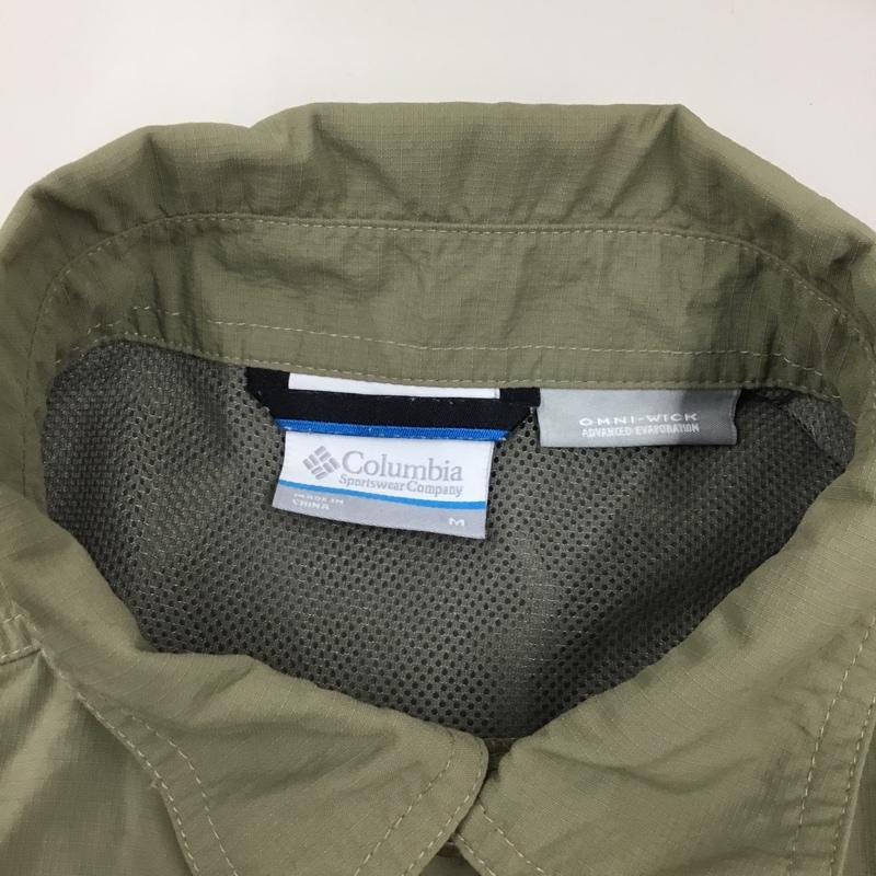 コロンビア Columbia シャツ、ブラウス 長袖 M 無地 カーキ / カーキ /  メンズ USED 古着 中古 10113467