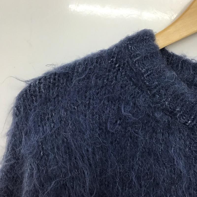 ジーナシス JEANASIS カーディガン 長袖 長袖カーディガン 前ボタン ニットカーディガン FREE 無地 青 / ブルー /  レディース USED 古着 中古 10145080