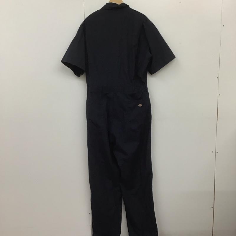 ディッキーズ Dickies サロペット・オーバーオール サロペット、オーバーオール オールインワン つなぎ ワークパンツ カジュアルパンツ 半袖 L ロゴ、文字 紺 / ネイビー /  メンズ USED 古着 中古 10108648