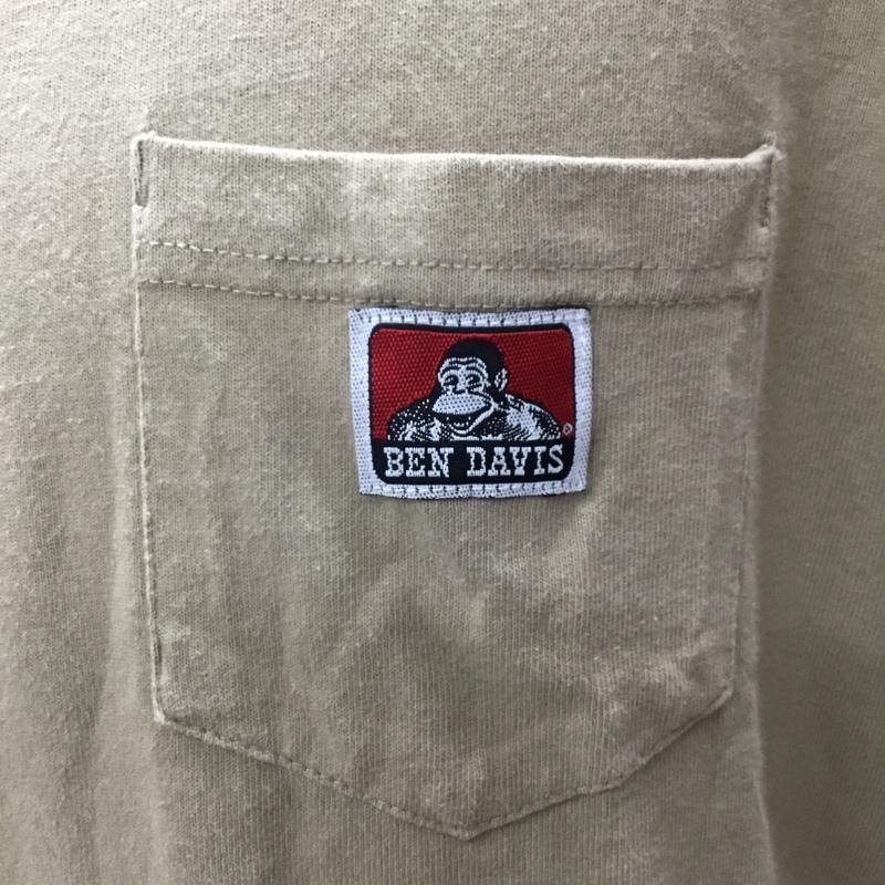 ベンデイビス BEN DAVIS Tシャツ 半袖 半袖カットソー プリントTシャツ クルーネックカットソー L ロゴ、文字 ベージュ / ベージュ /  メンズ USED 古着 中古 10113293