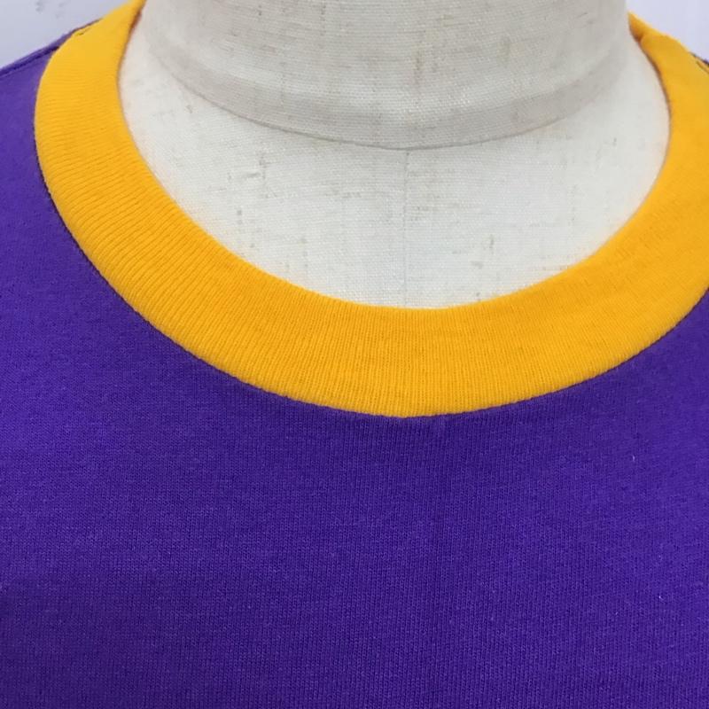 チャンピオン Champion Tシャツ 半袖 半袖カットソー プリントTシャツ クルーネックカットソー L 無地 紫 / パープル /  メンズ USED 古着 中古 10120134