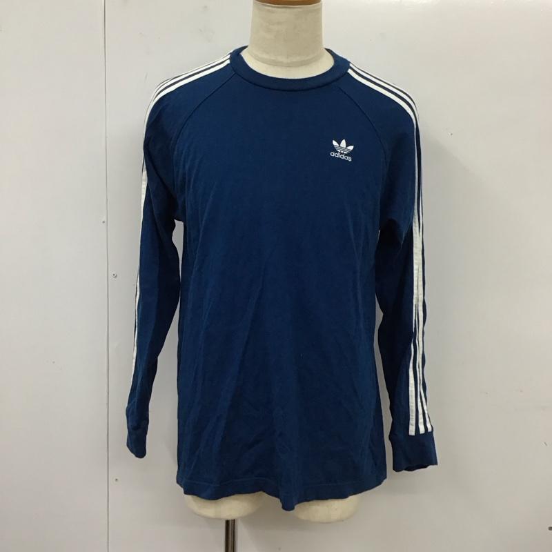 アディダスオリジナルス adidas originals カットソー 長袖 DV1559 スリーストライプ長袖Tシャツ ジャージ ラグラン ロゴ、文字 青 / ブルー /  メンズ USED 古着 中古 10117335
