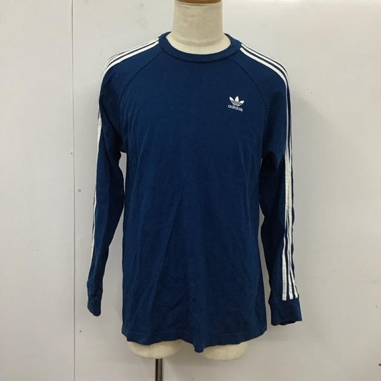 アディダスオリジナルス adidas originals カットソー 長袖 DV1559 スリーストライプ長袖Tシャツ ジャージ ラグラン ロゴ、文字 青 / ブルー /  メンズ USED 古着 中古 10117335