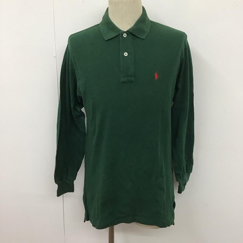 ポロバイラルフローレン Polo by RALPH LAUREN ポロシャツ 長袖 S 無地 緑 / グリーン /  メンズ USED 古着 中古 10111375