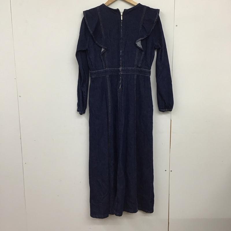 ザラ ZARA ワンピース ロングスカート デニム M 無地 インディゴ / インディゴ /  レディース USED 古着 中古 10150654