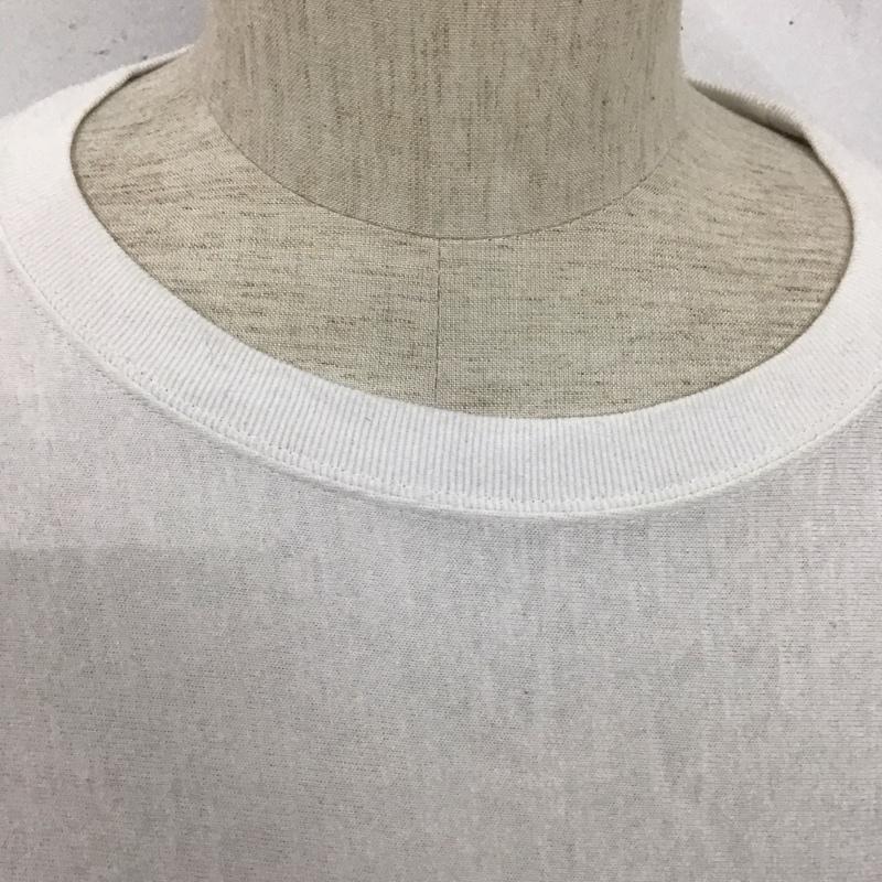 チャンピオン Champion カットソー 長袖 c3-r404 リバースウィーブ袖アップリケ長袖Tシャツ プリントTシャツ XL ロゴ、文字 白 / ホワイト /  メンズ USED 古着 中古 10127350