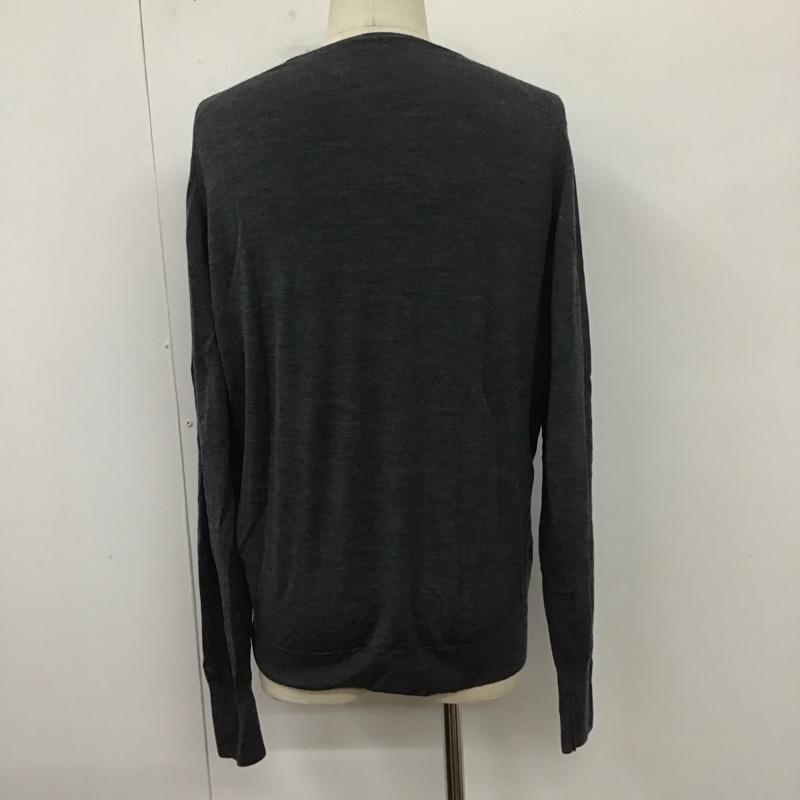 ジョンスメドレー JOHN SMEDLEY カットソー 長袖 長袖カットソー 無地カットソー クルーネック L 無地 灰 / グレー /  メンズ USED 古着 中古 10127362