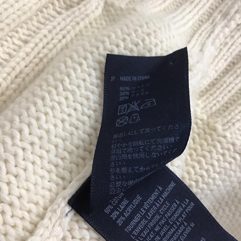 アメリカンイーグル AMERICANEAGLE カーディガン 長袖 長袖ニットカーディガン 前ボタン L 無地 白 / ホワイト /  メンズ USED 古着 中古 10143190