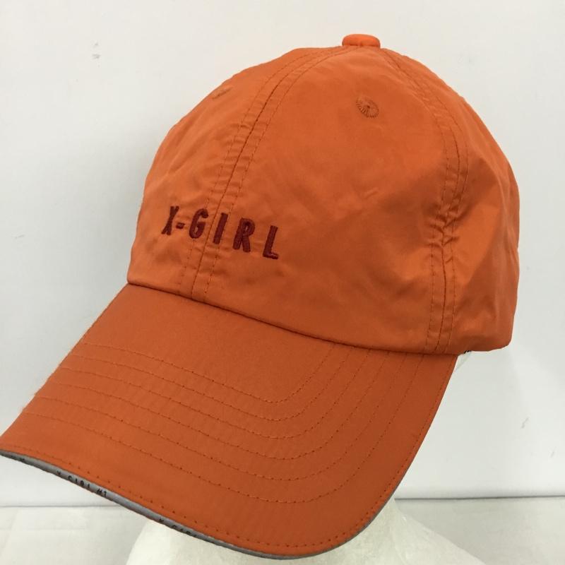 エックスガール X-girl 帽子 キャップ 05182010 SK8 6PANEL CAP ONE SIZE ロゴ、文字 橙 / オレンジ /  レディース USED 古着 中古 10143767