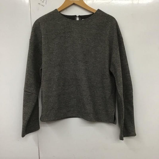オペークドットクリップ OPAQUE.CLIP カットソー 長袖 637-17229 袖フォルムデザインカットソー ウールライク L  黒 / ブラック / X 白 / ホワイト /  レディース USED 古着 中古 10129130
