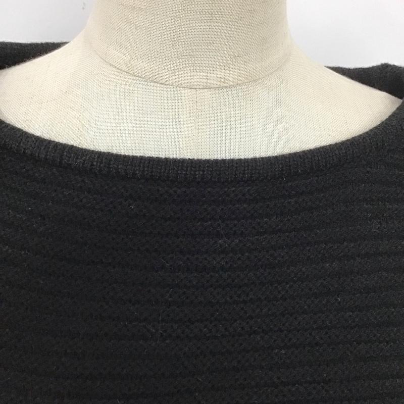ダブルクローゼット w closet ニット、セーター 長袖 長袖ニットカットソー ニット セーター ワイドネックニット FREE 無地 黒 / ブラック /  レディース USED 古着 中古 10124338