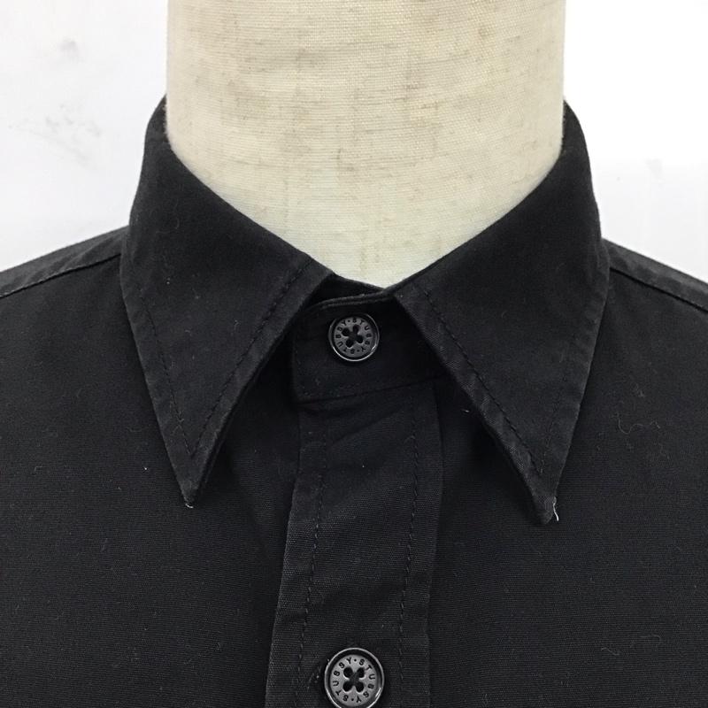 ステューシー STUSSY シャツ、ブラウス 半袖 半袖シャツ カラーシャツ 半袖カットソー プリントシャツ M ロゴ、文字 黒 / ブラック /  メンズ USED 古着 中古 10116366