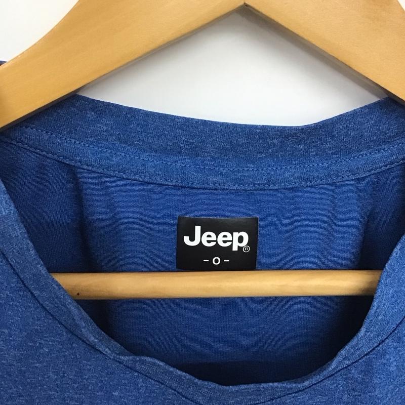 ジープ Jeep Tシャツ 半袖 半袖カットソー プリントTシャツ クルーネックカットソー 0 ロゴ、文字 青 / ブルー /  メンズ USED 古着 中古 10148325