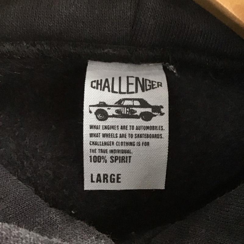 チャレンジャー CHALLENGER パーカー 長袖 長袖パーカー プルオーバーパーカー スウェット L プリント 灰 / グレー /  メンズ USED 古着 中古 10141386
