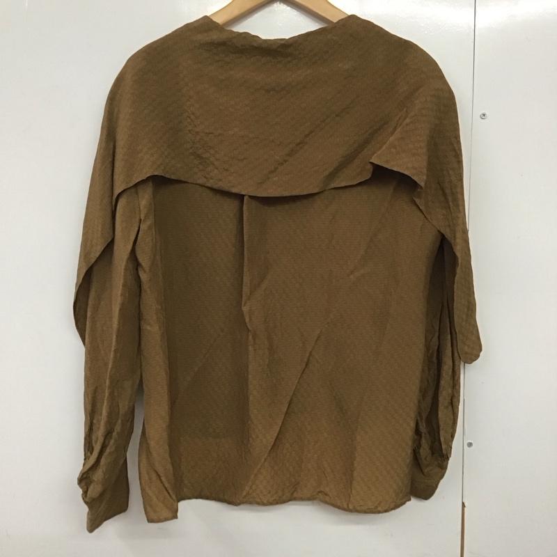 コラム COLUMN シャツ、ブラウス 長袖 21-140-10-010002 ボウタイブラウス 38 無地 茶 / ブラウン /  レディース USED 古着 中古 10141571