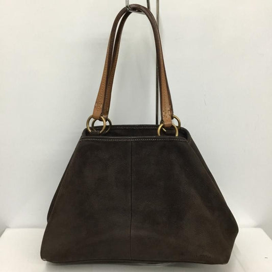 ミュウミュウ miu miu トートバッグ トートバッグ レザー ロゴ、文字 ダークブラウン / ダークブラウン /  レディース USED 古着 中古 10129111
