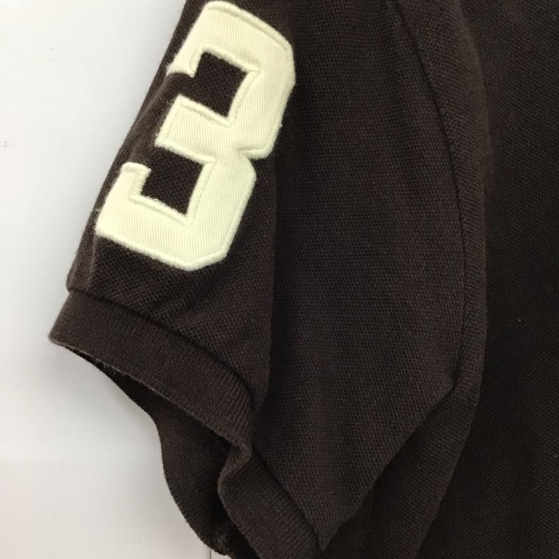 ポロバイラルフローレン Polo by RALPH LAUREN ポロシャツ 半袖 半袖ポロシャツ 半袖カットソー カラーシャツ M ロゴ、文字 茶 / ブラウン /  メンズ USED 古着 中古 10130051
