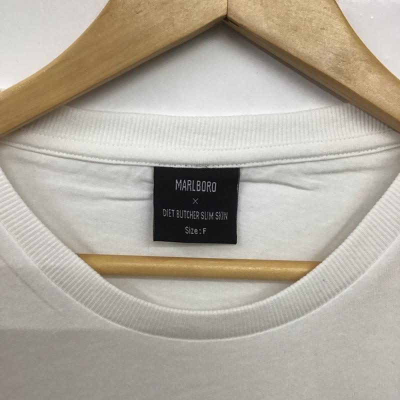 ダイエットブッチャー スリムスキン DIET BUTCHER SLIM SKIN Tシャツ 半袖 半袖カットソー プリントTシャツ クルーネックカットソー marlbord FREE プリント 白 / ホワイト /  メンズ USED 古着 中古 10148950