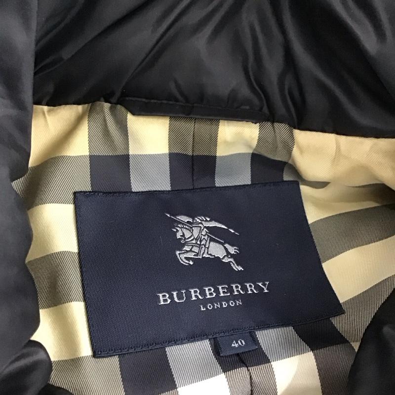 バーバリーロンドン Burberry London ベスト ベスト ベスト ジップアップベスト スタンドネック 40 無地 黒 / ブラック /  レディース USED 古着 中古 10134112