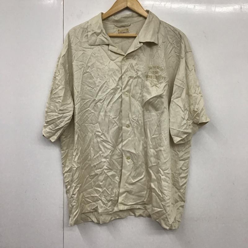 古着 USED シャツ、ブラウス 半袖 半袖シャツ 刺繍シャツ ポケットシャツ XL ロゴ、文字 ベージュ / ベージュ /  メンズ USED 古着 中古 10131608