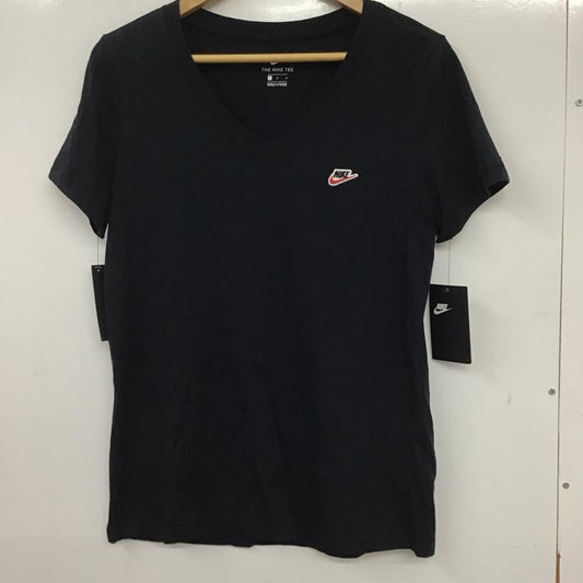 ナイキ NIKE Tシャツ 半袖 AR5370-010 Vネック スポーツウェア タグ付き L ロゴ、文字 黒 / ブラック /  レディース USED 古着 中古 10135559