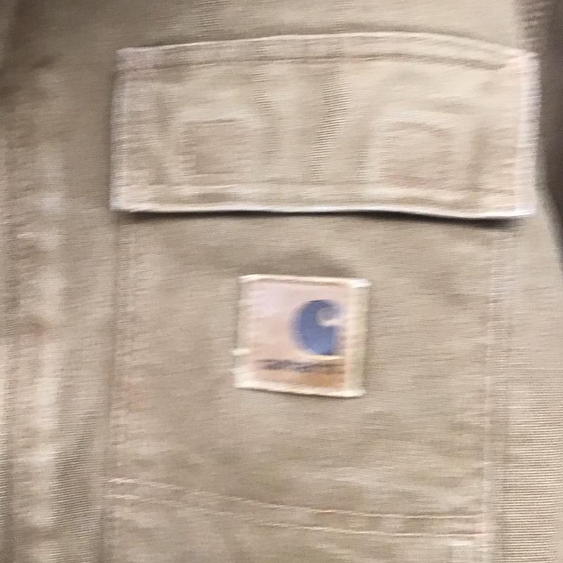 カーハート Carhartt ジャケット、上着 ジャンパー、ブルゾン ジップアップジャケット アウター 古着 カラージャケット M ロゴ、文字 茶 / ブラウン /  メンズ USED 古着 中古 10148154