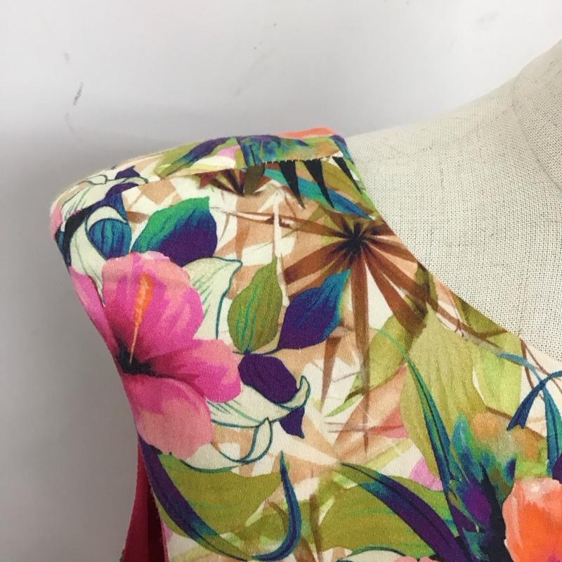 ザラ ZARA ワンピース ひざ丈スカート M 総柄 マルチカラー / マルチカラー /  レディース USED 古着 中古 10121422