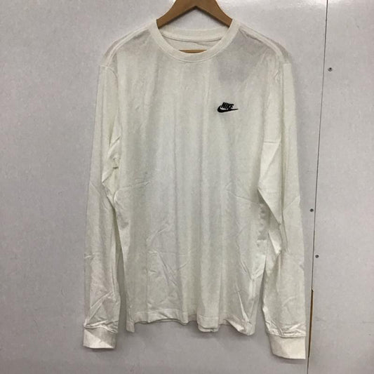 ナイキ NIKE カットソー 長袖 ar5194-100 Tシャツ長袖クラブL/STシャツ 長袖カットソー XXL ロゴ、文字 白 / ホワイト /  メンズ USED 古着 中古 10132716