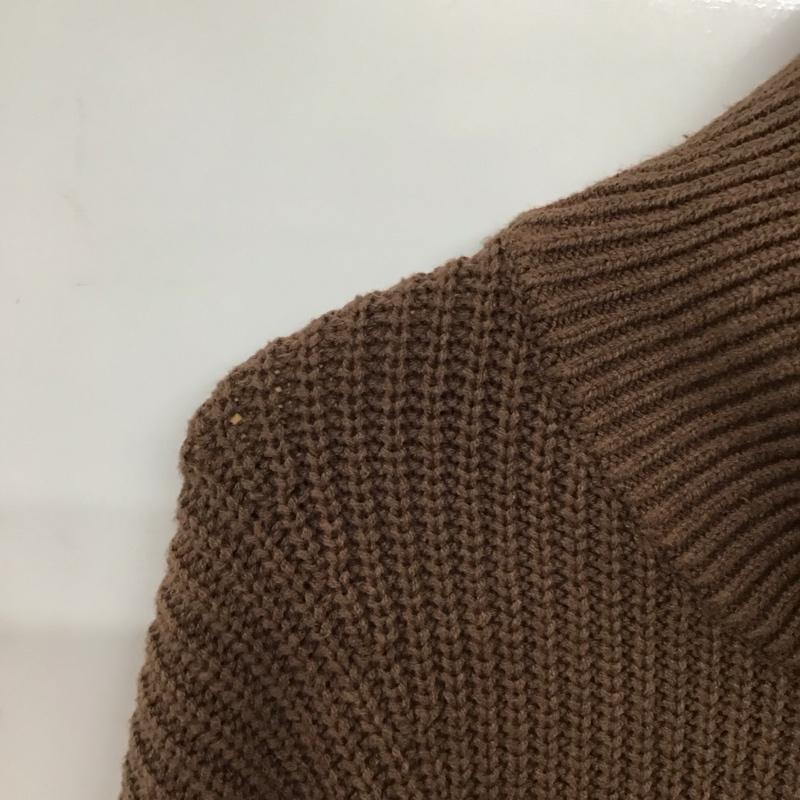 ウィム バイ リドム WYM LIDNM ニット、セーター 長袖 WYkn589 HALF ZIP AZE KNIT WYM M 無地 茶 / ブラウン /  メンズ USED 古着 中古 10144712