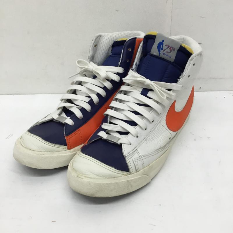 ナイキ NIKE スニーカー スニーカー DD8025-100 BLAZER MID 77 EMB 29.0cm ロゴ、文字 白 / ホワイト / X 橙 / オレンジ / X 紺 / ネイビー /  メンズ USED 古着 中古 10144472